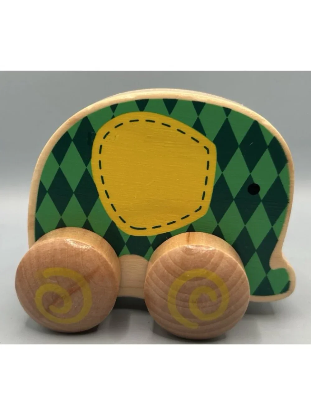 Spark Create Imagine Wooden Elephant Car Green And Yellow